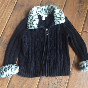 Little Girl’s Cable Knit Sweater - Size 4/4T